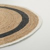 Oval 5'x7' Color Block Braided Jute Area Rug Cream/Natural - Hearth & Hand™  with Magnolia