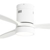 TOBILI 52 Inch Indoor Outdoor Ceiling Fan Solid Wood Fan Blade Noiseless With Light - 2 of 4