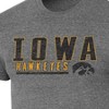 NCAA Iowa Hawkeyes Men's Gray Tri-Blend Short Sleeve T-Shirt - 3 of 3
