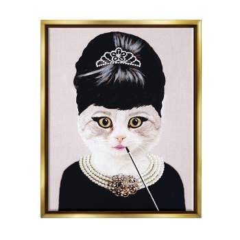 Stupell Industries Fashion Feline Jewelry And Makeup Cat