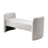 52in Storage Bench, End Of Bed Bench With Foam Top H-shape Upholstered Soft Solid Wood Bed Bench For Living Room, Bedroom - 3 of 4