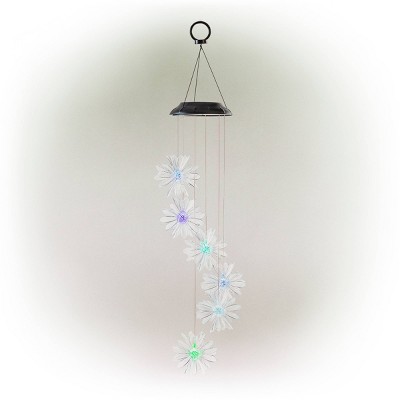 Image of 28" Solar Flower Color-Changing Hanging Mobile - Alpine Corporation