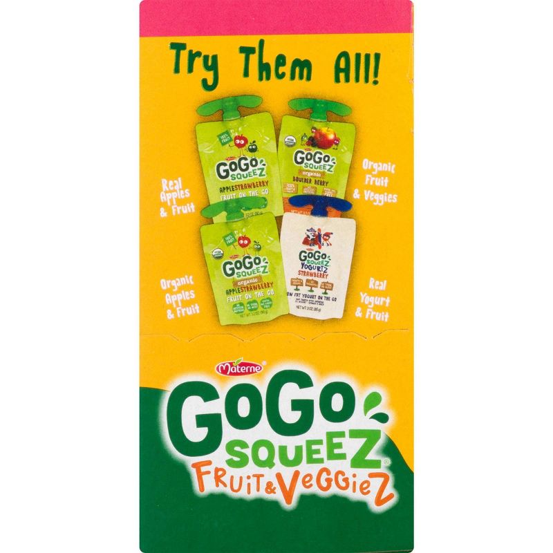 GoGo squeeZ Fruit &#38; VeggieZ, Variety Peach/Strawberry - 3.2oz/12ct, 6 of 12