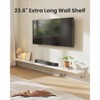 23.6 inch L floating shelves set of 3 white wall shelves for bathroom living room bedroom kitchen wall decor with brackets - 3 of 4