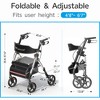 Lycvki Aluminum Foldable Rollator Walkers with Seat for Seniors, 350 lb Capacity, 6-Position Height - 2 of 4