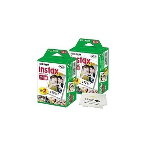 Fujifilm Instax Mini Instant Film for Fujifilm Mini 8,9,11,12 Cameras with Microfiber Cloth by Quality Photo - 1 of 4