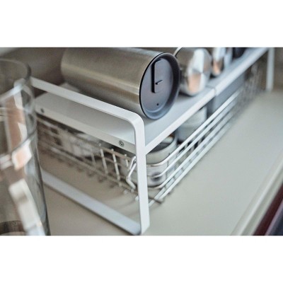 Adjustable White Steel Expandable Kitchen Countertop Organizer