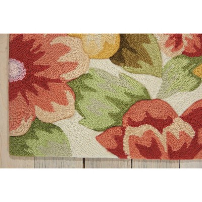 Handmade Cream Rectangular Easy-Care Synthetic Rug