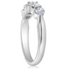 Pompeii3 1/2ct Round Diamond Wedding Ring 14K White Gold Five Stone - 2 of 4