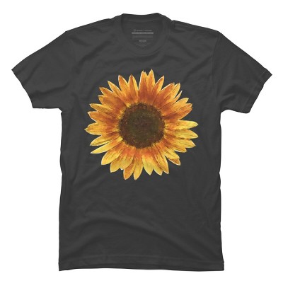 Men's Design By Humans Sunflower By Maryedenoa T-Shirt