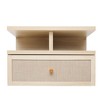 Floating Nightstand Wall Mounted Bedside Table Rattan Decorative End Table Chest Of Drawers-The Pop Home - 4 of 4