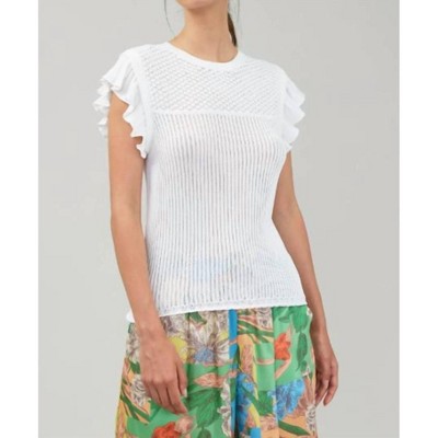 Women's Lilly Ruffle Short Sleeve Sweater - current air