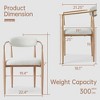 Set of 2 Boucle Upholstered Dining Chair, Wood Grain Metal Frame Accent Chair for Kitchen Restaurant - 3 of 4