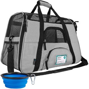 PetAmi Airline Approved Pet Carrier for Cat Dog, Soft Sided Travel Supplies Accessories, Ventilated Carrying Bag Kitten Puppy - 1 of 4