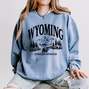Simply Sage Market Wyoming Forest Scene Lightweight Garment Dyed Sweatshirt - 1 of 4