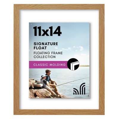 Americanflat Floating Picture Frame with polished glass - Horizontal and Vertical Formats for Wall - Horizontal and Vertical Formats for Wall