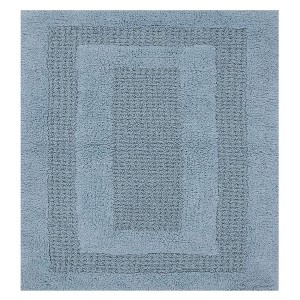 Racetrack Non-Slip Cotton Bath Rug 20" x 30" Light Blue by Perthshire Platinum Collection - 1 of 3