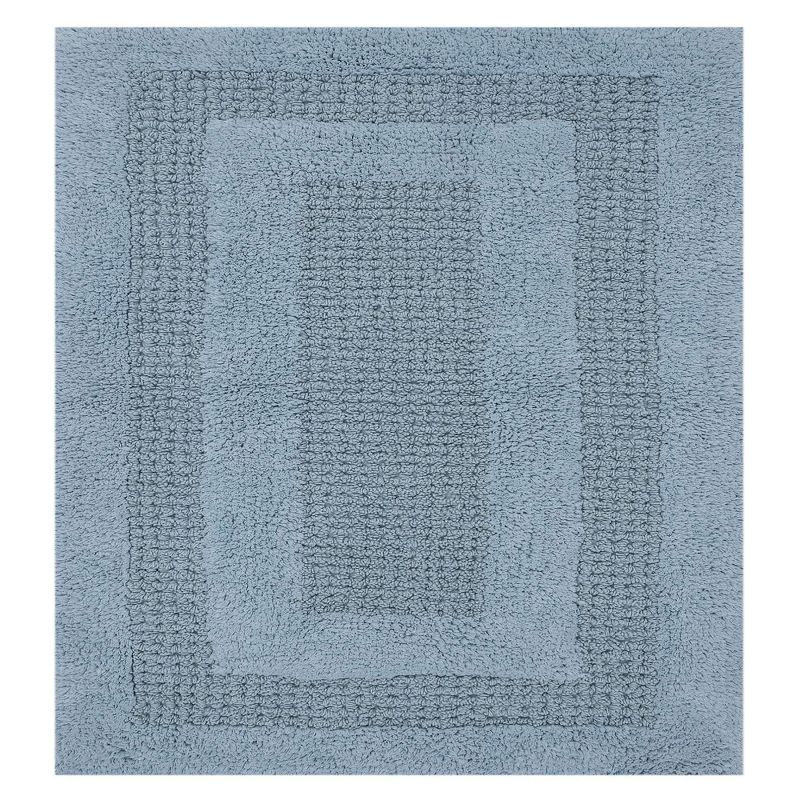 Racetrack Non-Slip Cotton Bath Rug 20" x 30" Light Blue by Perthshire Platinum Collection, 1 of 4