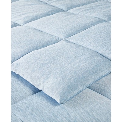 King Heathered Blue Down Alternative Cooling Comforter