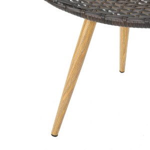 VASIP Set of 2 Outdoor Rattan Dining Chair, Armchair with Heat Transfer and Powder Coated Legs, Set of 2  for Outdoor Dining, Garden, Porch - 1 of 4