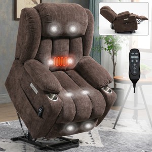 Power Lift Recliner Chair with 8-Point Massage & Heat, Wide Recliner with USB/Type-C Ports & Cup Holders for Elderly-3irtyhousy - 1 of 4