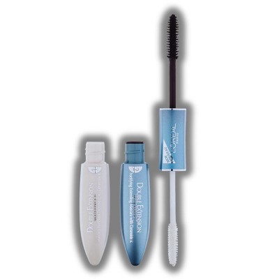 L'oreal Paris Double Extension Waterproof Mascara | Loreal Two-Step Application | Lash Conditioning | Intense Black Color - 12ml