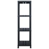 VidaXL Storage Shelf Racks 2 pcs Black 485 lb 35.4 in.x15.7 in.x54.3 in. Plastic - 4 of 4