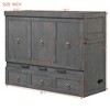 Full/Queen Size Murphy Bed with USB Port and a Large Drawer - ModernLuxe - 4 of 4