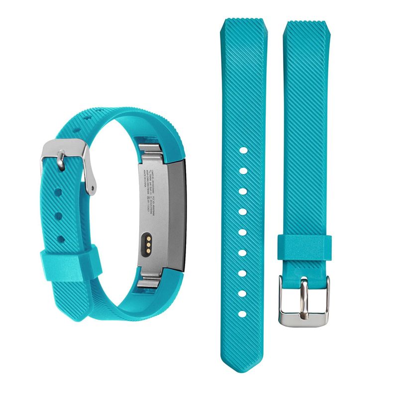 Zodaca TPU Watch Band Compatible with Fitbit Alta and Alta HR, Fitness Tracker Replacement Band for Men and Women, Turquoise, 3 of 5