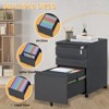 Filing Cabinets for Home Office Organizer , 3 Drawer Mobile File Cabinet with Lock & Anti-Tip Wheel,For Letters/Legal/A4 (Un-Assembled) - 3 of 4