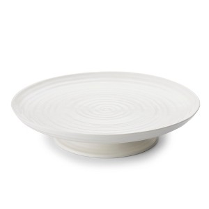 Portmeirion Sophie Conran Footed Cake Plate - 12.25 Inch Fine Porcelain Round Dessert Stand with Raised Pedestal Base, Elegant Serving Dish - 1 of 4