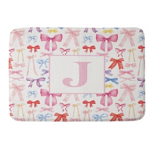 Deny Designs April Lane Art Bows Monogram Memory Foam Bath Mat - 1 of 4
