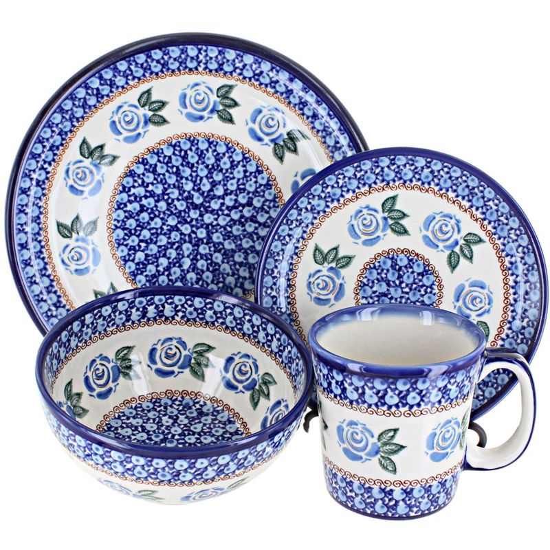Blue Rose Polish Pottery Kalich Dinnerware (16 PC), 1 of 2