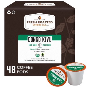 Fresh Roasted Coffee - 48 CT Organic Congo Kivu Light Roast Single Serve Pods - 1 of 4