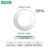 Unique Bargains 304 Stainless Steel Self-Adhesive Durable Mirror-Polished Escutcheon Plate 2 Pcs - 3 of 4