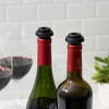 True Preserve: Vacuum Seal Stoppers bottle preserver, Wine Bottle Cork Set, Wine Saver and Stopper, Accessories for Wine Bottles, Black, Set of 2 - 2 of 4