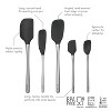 Tovolo 5pc Silicone and Stainless Steel Handle Spatula Set Black - image 3 of 4