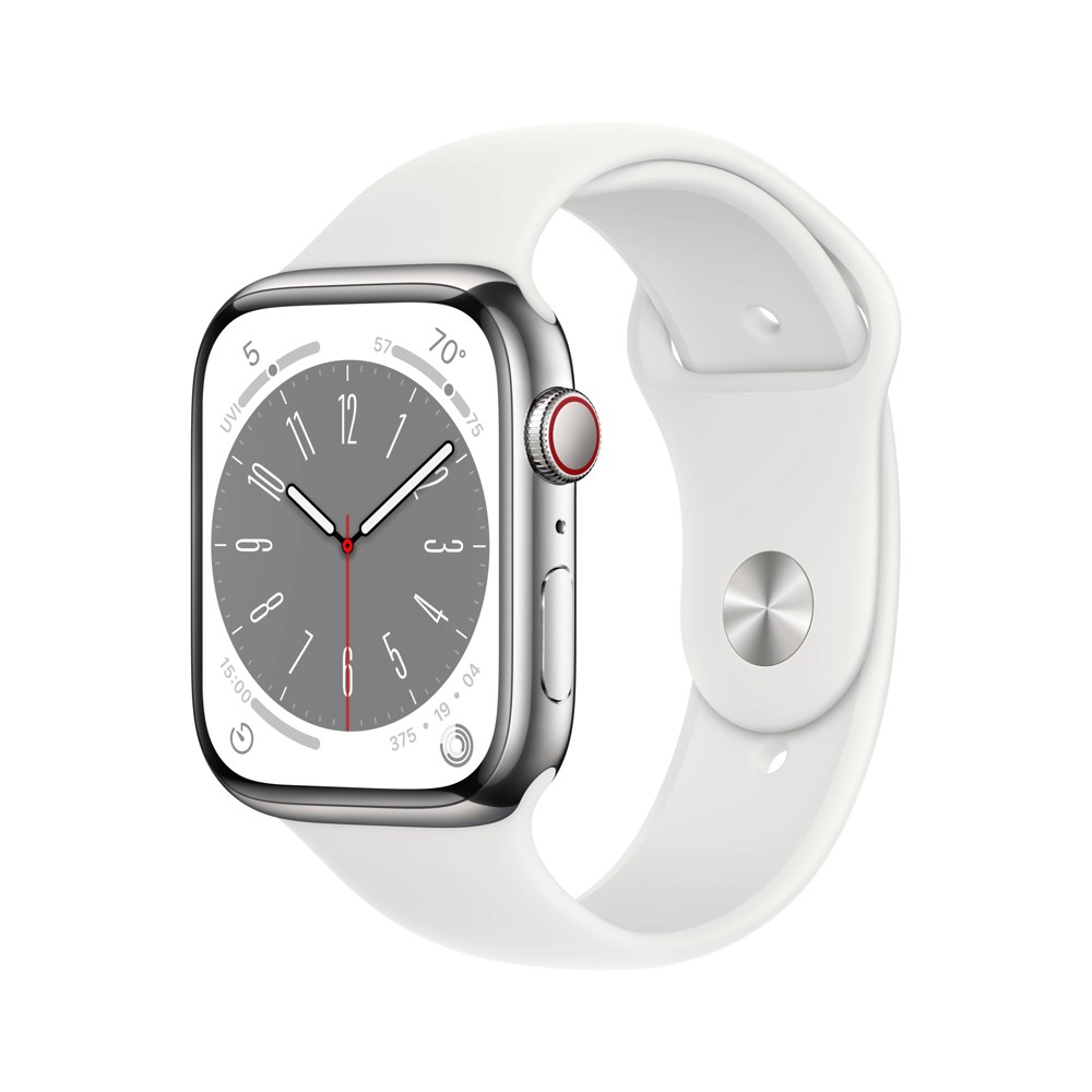 Photos - Wrist Watch Apple Watch Series 8 GPS + Cellular 45mm Silver Stainless Steel Case with