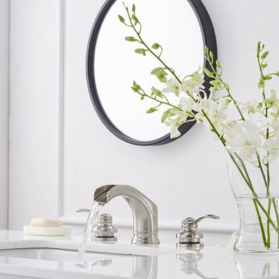 Brushed Nickel 8-Inch Waterfall Widespread 2-Handle Bathroom Faucet