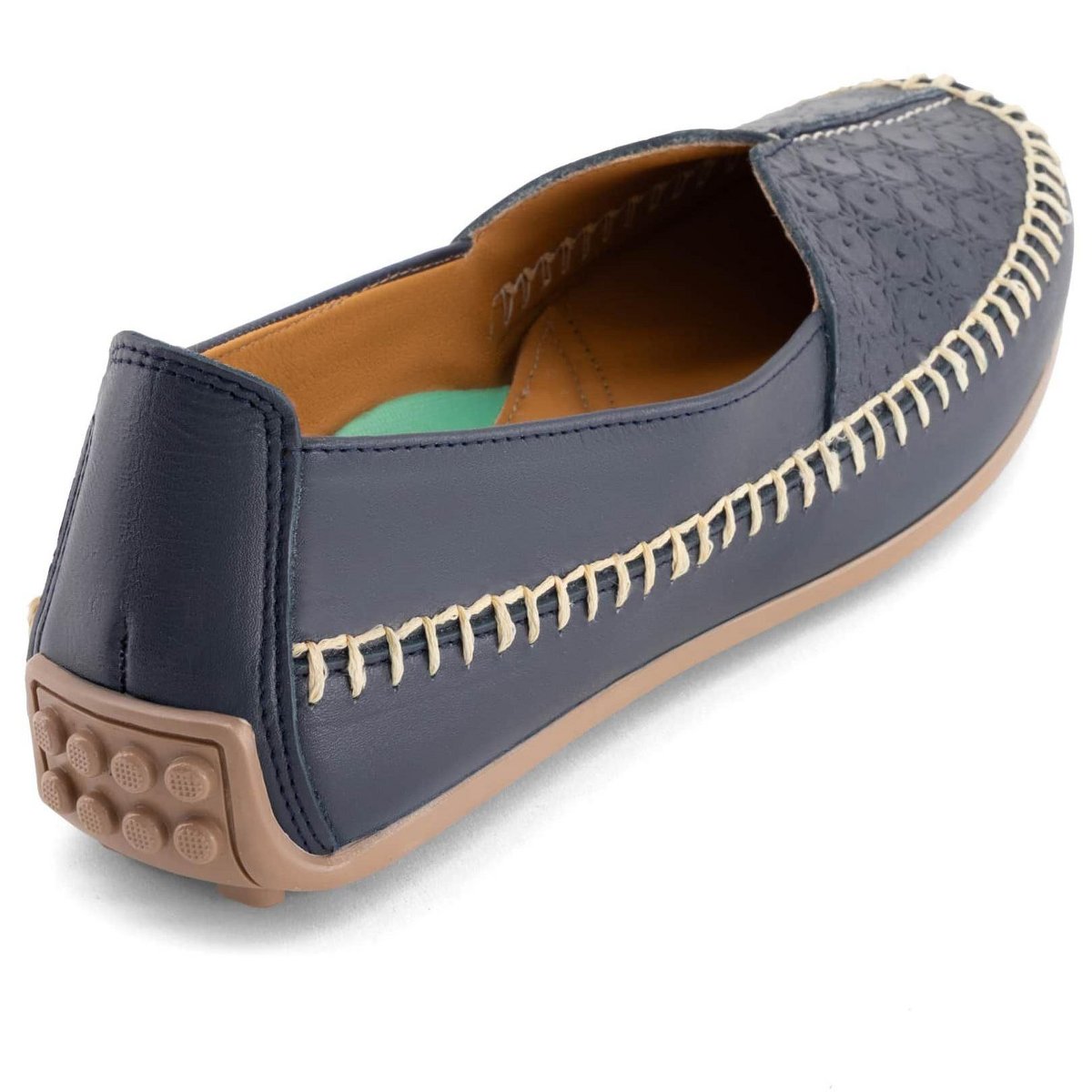 Женские туфли Andrea Women's Ultra Comfort Leather Loafers 94764-3888148 Navy Blue 8 — фото 2