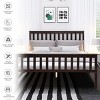 Tangkula Wood Bed Frame Wooden Slat Support Platform w/ Headboard Queen Size - 3 of 4
