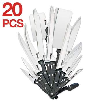 Ronco 20 Piece Knife Set, Full-Tang Handle, Professional Kitchen Knife Set