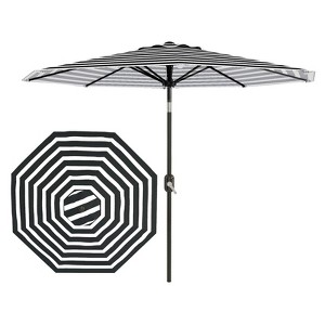 10 ft black and white patio umbrella 10FT Black & White Stripe Patio Umbrella
