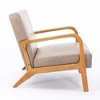NicBex Mid-Century Modern Accent Chair with Plush Cushioning Upholstery Living Room Chair Comfy Chair Lounge Chair for Bedroom, Light Camel - 4 of 4