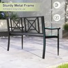 Tangkula Patio Metal Sofa Garden Bench Heavy-duty Park Loveseat Chair Seat - 4 of 4