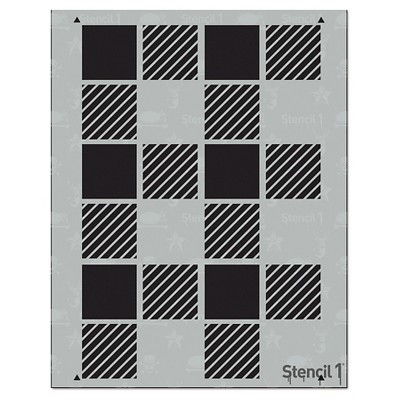 Stencil1 Plaid Repeating - Stencil 8.5" x 11"