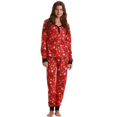 #followme Buffalo Plaid 2 Piece Thermal Pajama Set for Women -Jogger Winter Christmas PJs