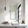 2 Pieces 31 In.H X 24 In.W Black Iron Rounded Arched Hardware Hanging Mirror Frame Wall Mirror - 2 of 4