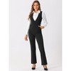 INSPIRE CHIC Women's High Waisted Sleeveless Belted Straight Leg Suspenders Jumpsuit - 3 of 4