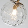 ALOADECOR 12'' 5-Light Modern Clear Ripple Glass Staircase Chandelier Globe Bubble Textured Glass Pendant In Matte Black For Foyer Entryway - 4 of 4